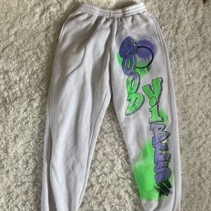Adika White "Good Vibes" Sweatpants